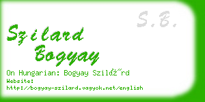 szilard bogyay business card